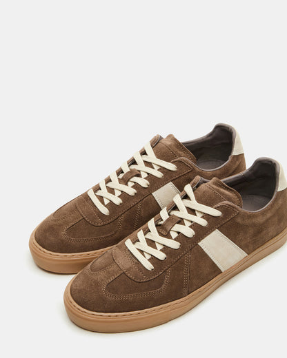 BRADY Taupe Suede Low-Top Lace-Up Men's Sneaker | Steve Madden