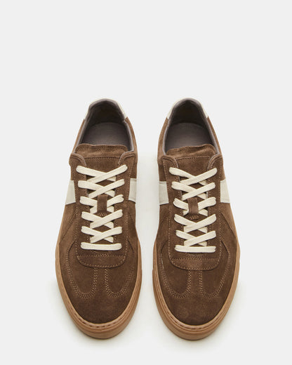 BRADY Taupe Suede Low-Top Lace-Up Men's Sneaker | Steve Madden