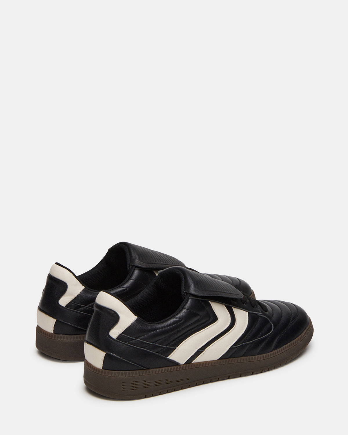JANOS Black Leather Low-Top Lace-Up Men's Sneaker | Steve Madden