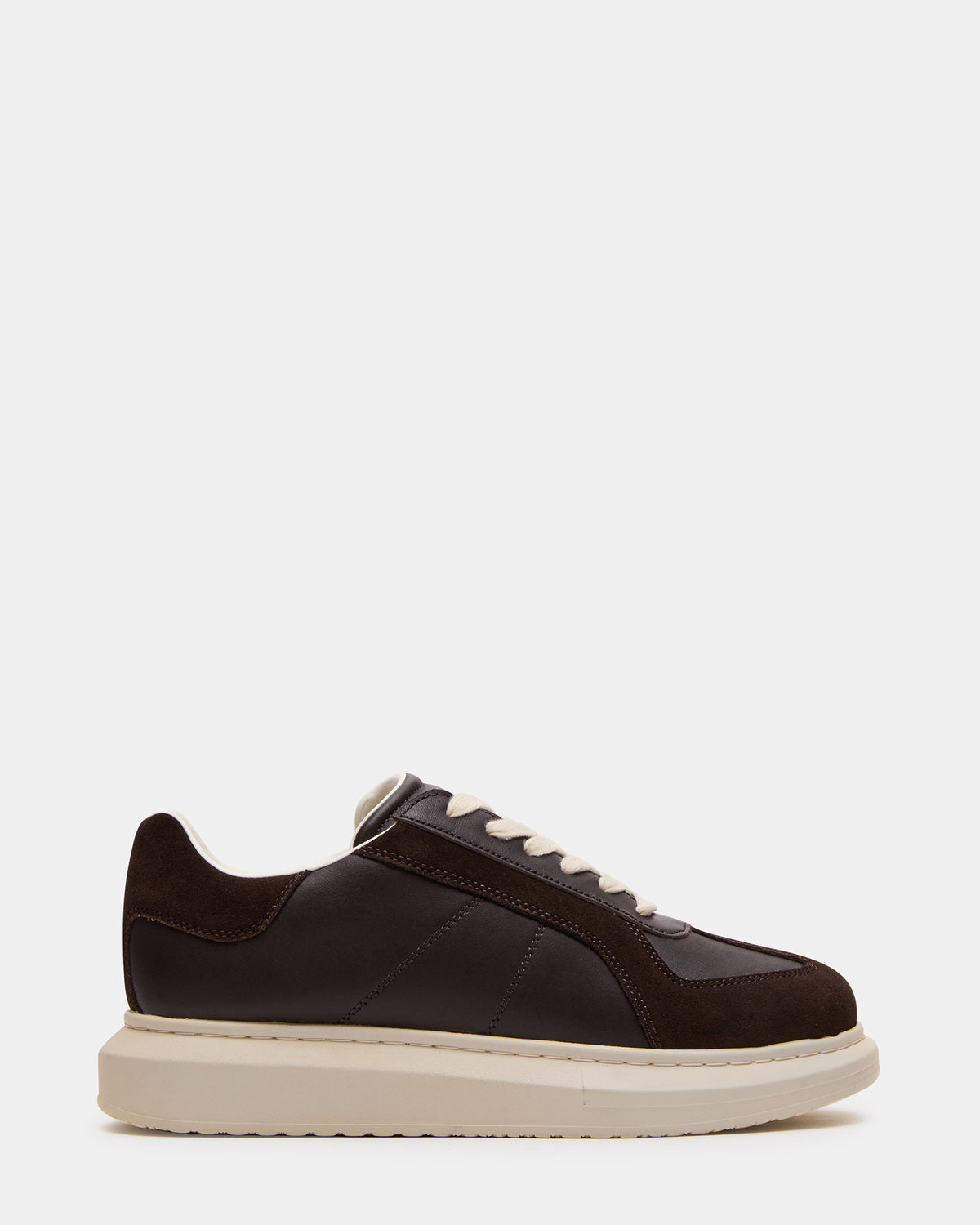 MINOU Brown Leather Low-Top Lace-Up Men's Sneaker | Steve Madden