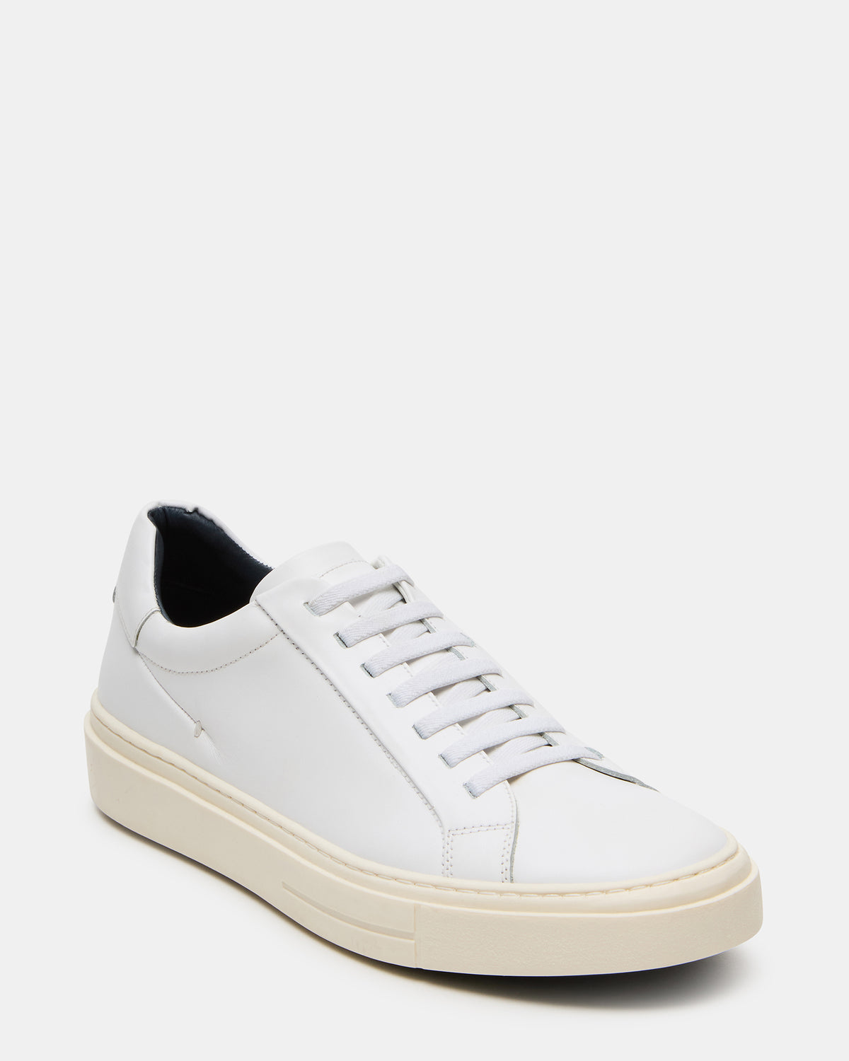 ZOII White Leather Men's Low-Top Lace-Up Sneaker | Steve Madden
