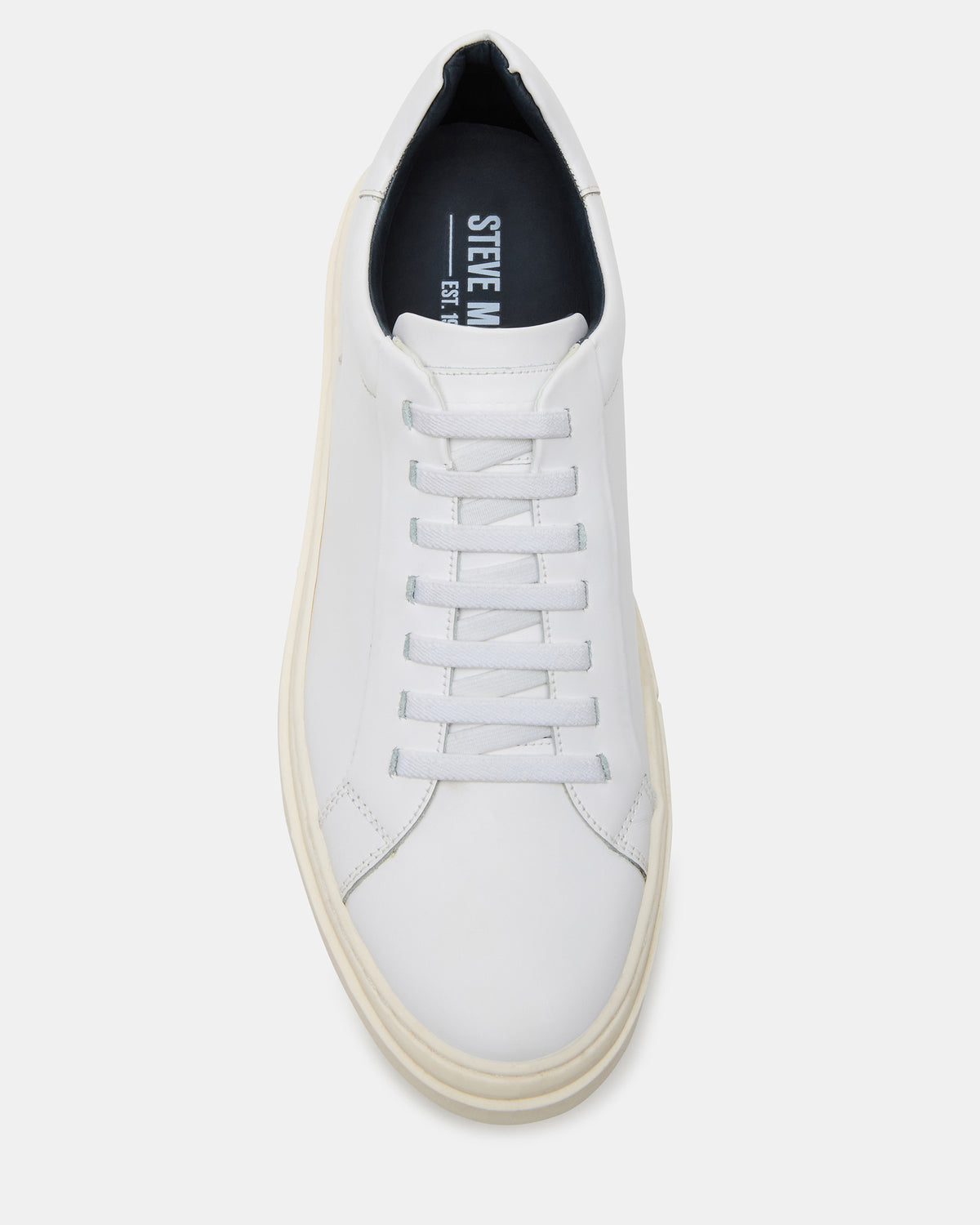 ZOII White Leather Men's Low-Top Lace-Up Sneaker | Steve Madden