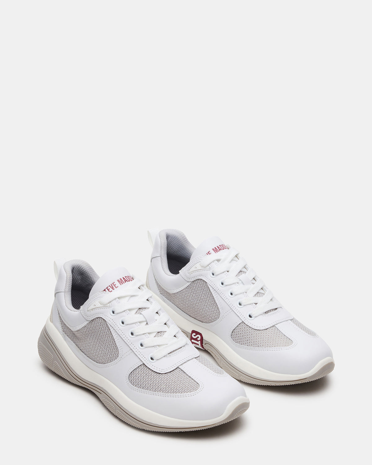 PICOLO White Low-Top Lace-Up Men's Sneaker | Steve Madden