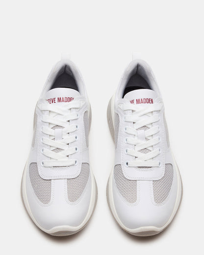 PICOLO White Low-Top Lace-Up Men's Sneaker | Steve Madden
