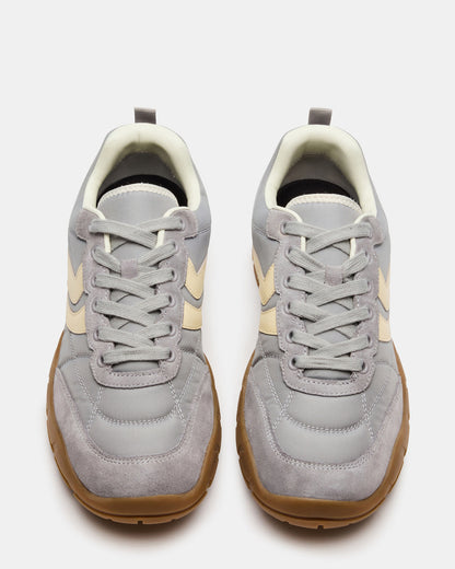 HORIZON Grey Low-Top Lace-Up Men's Sneaker | Steve Madden