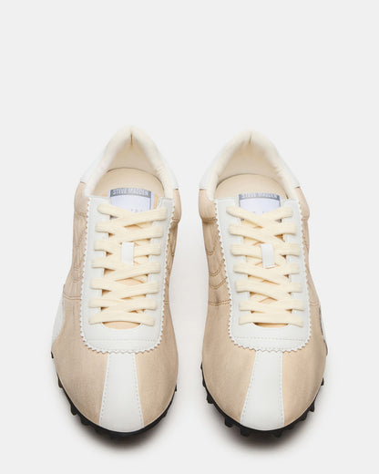 PUZZLE Cream Low-Top Lace-Up Men's Sneaker | Steve Madden