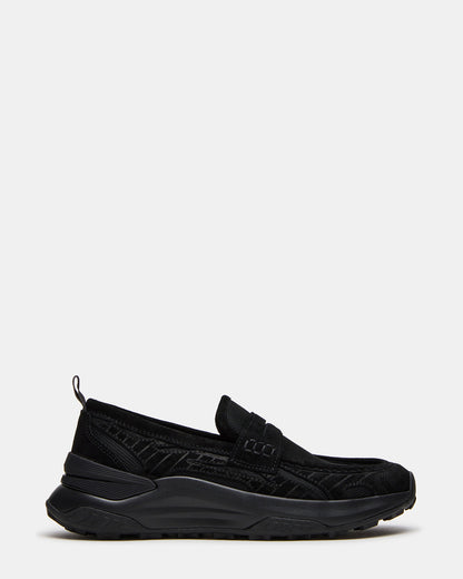 PARRISH Black Low-Top Slip-On Men's Sneaker | Steve Madden