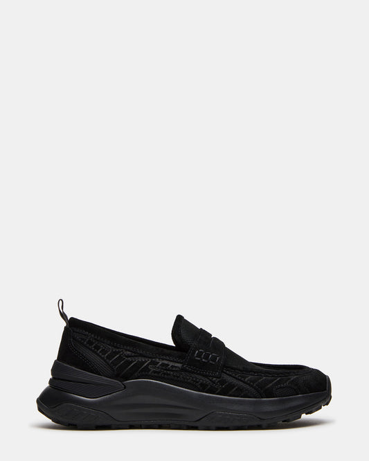 PARRISH Black Low-Top Slip-On Men's Sneaker | Steve Madden