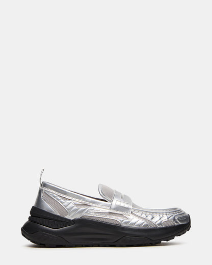 PARRISH Silver Low-Top Slip-On Men's Sneaker | Steve Madden
