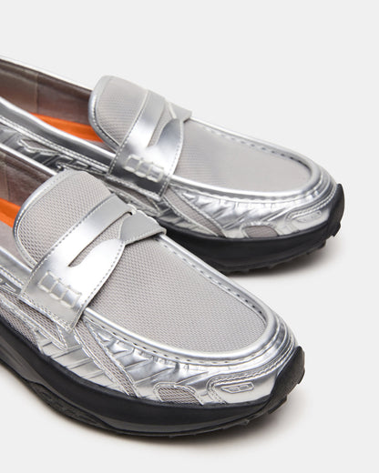 PARRISH Silver Low-Top Slip-On Men's Sneaker | Steve Madden