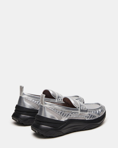 PARRISH Silver Low-Top Slip-On Men's Sneaker | Steve Madden