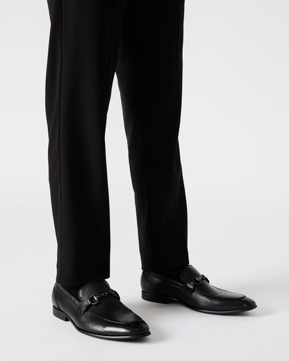 JAYSHAN Black Leather Men's Dress Loafer | Steve Madden