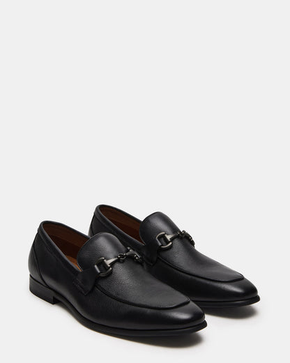 JAYSHAN Black Leather Men's Dress Loafer | Steve Madden