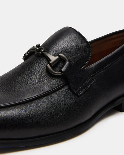 JAYSHAN Black Leather Men's Dress Loafer | Steve Madden