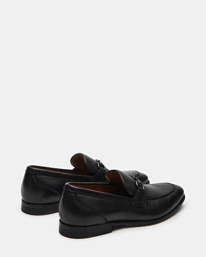 JAYSHAN Black Leather Men's Dress Loafer | Steve Madden