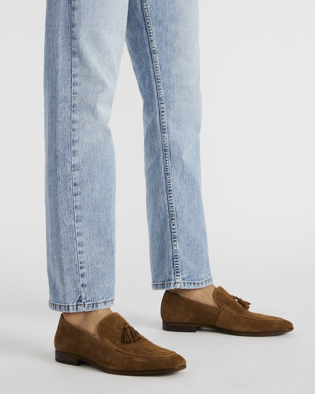 ONDRE Black Suede Tassel Slip-On Men's Loafer | Steve Madden
