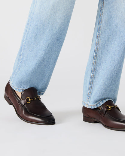 JAYSHAN Brown Leather Men's Dress Loafer | Steve Madden