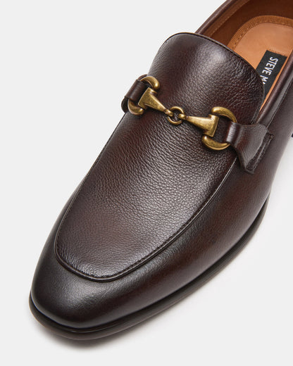 JAYSHAN Brown Leather Men's Dress Loafer | Steve Madden