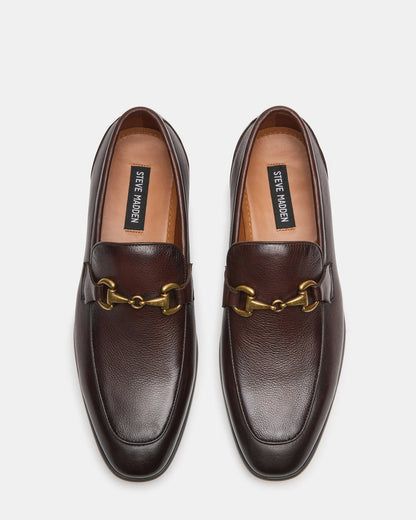 JAYSHAN Brown Leather Men's Dress Loafer | Steve Madden