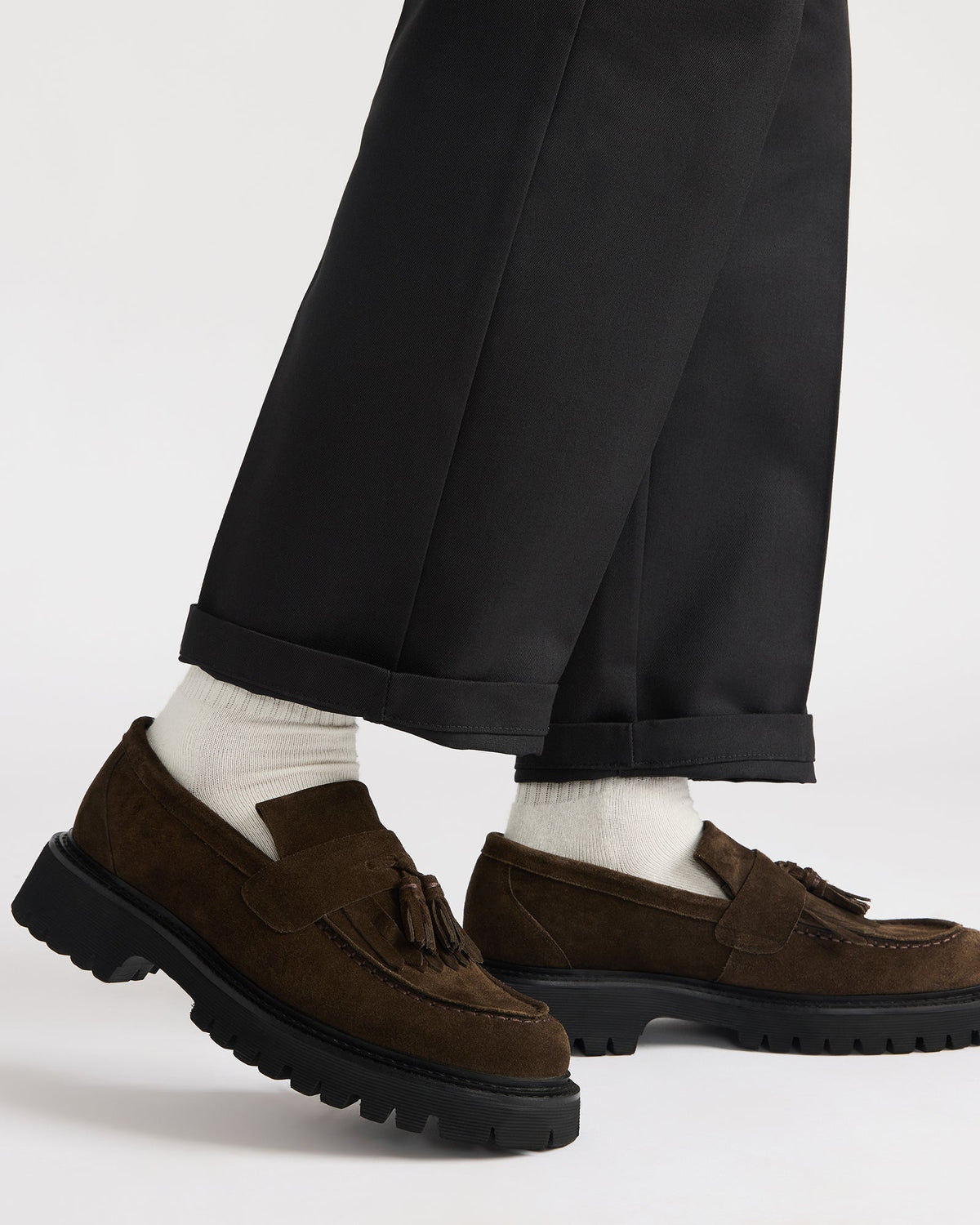 ZEV Brown Suede Lug Sole Dress Men's Loafer | Steve Madden
