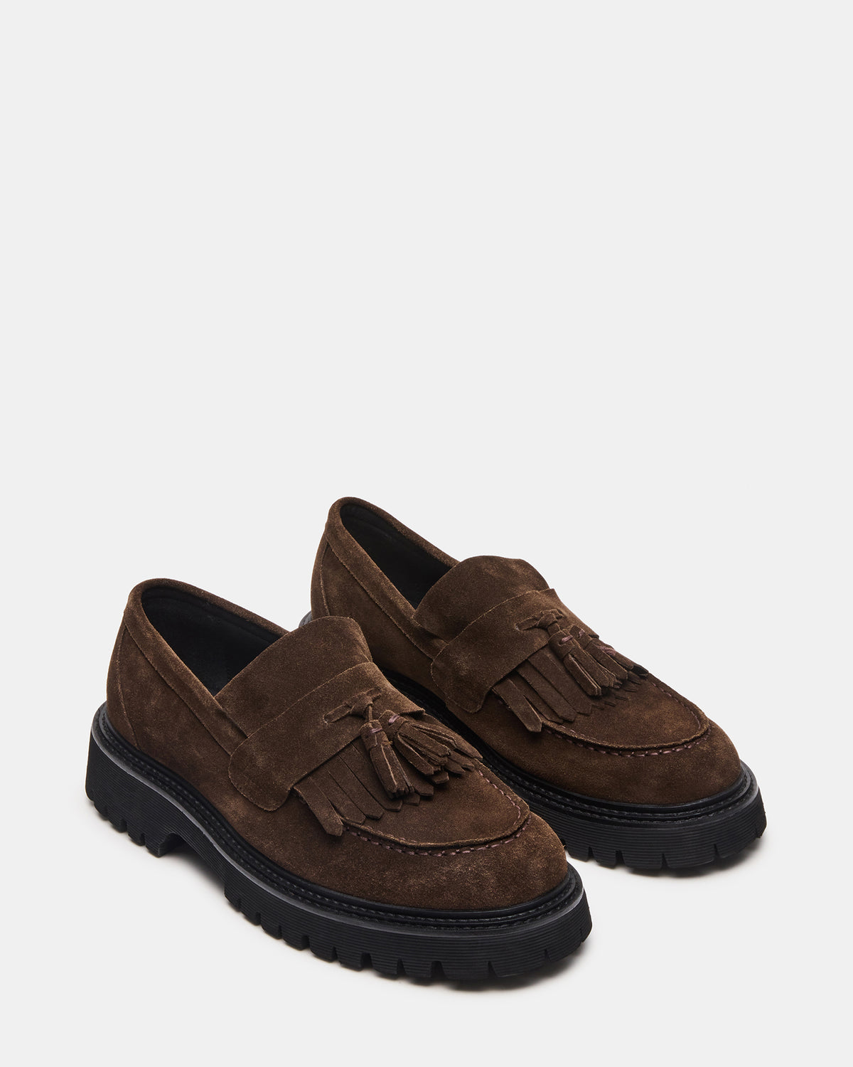 ZEV Brown Suede Lug Sole Dress Men's Loafer | Steve Madden