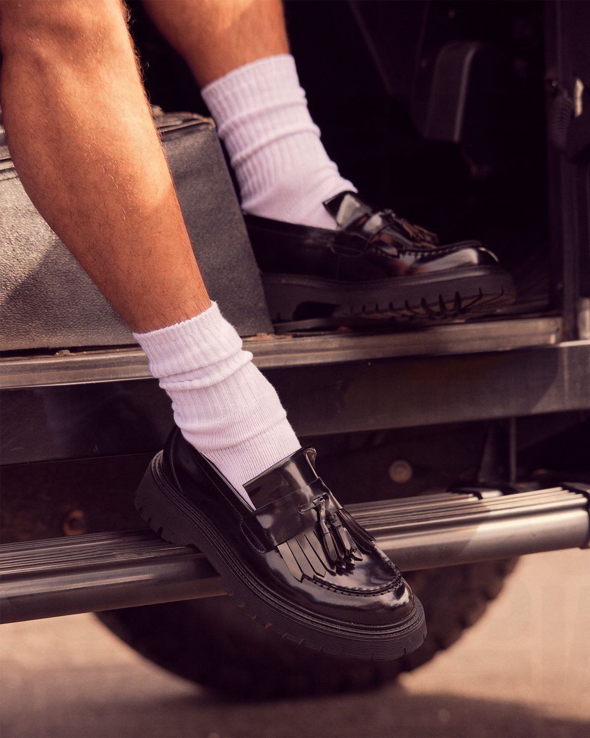 ZEV Black Box Lug Sole Dress Men's Loafer | Steve Madden