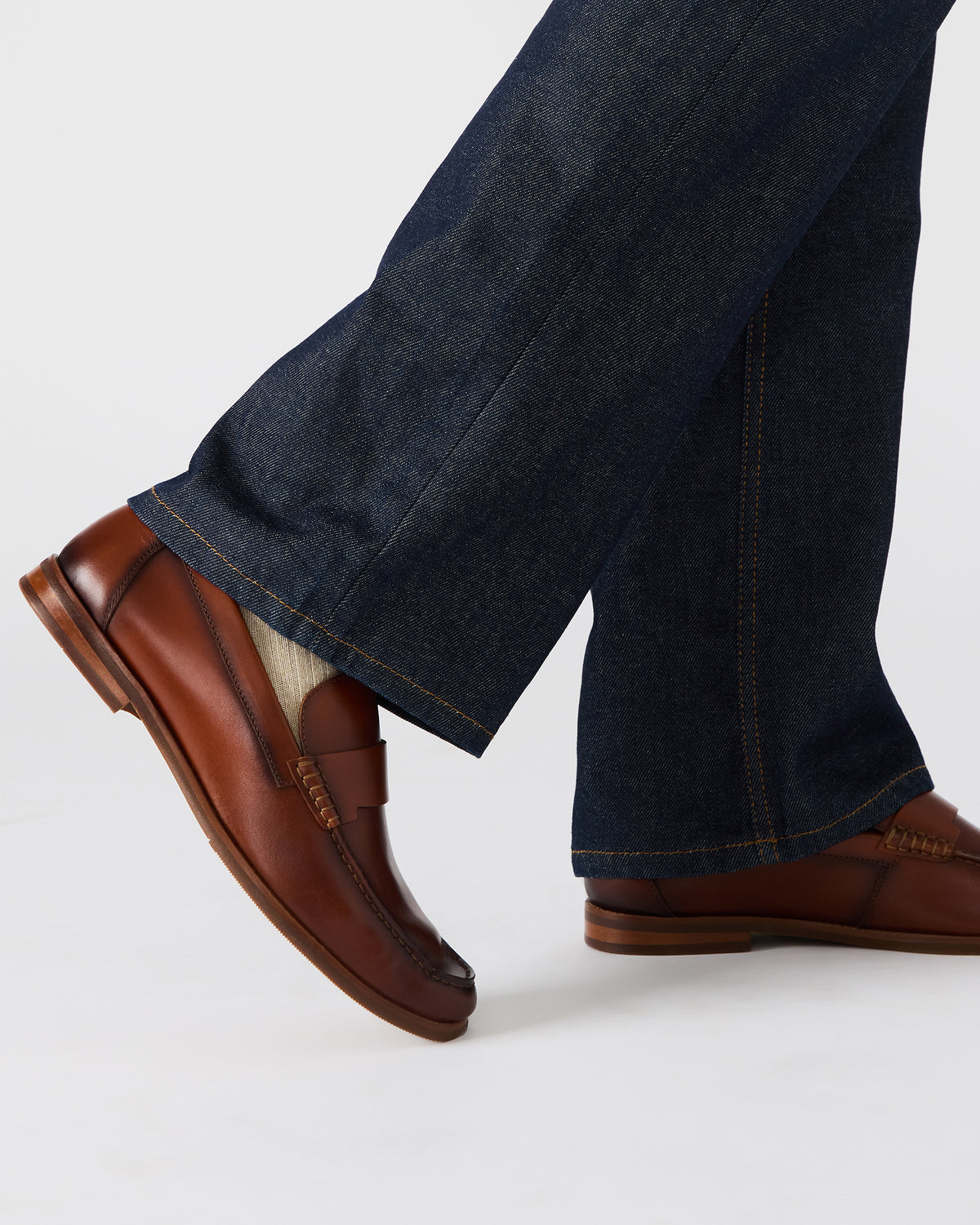 COLVER Cognac Leather Men's Slip-On Loafer | Steve Madden