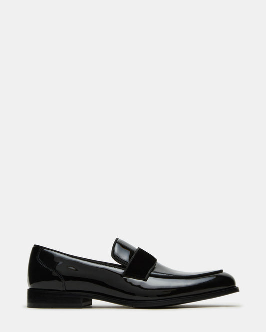 ESCADA Black/Black Slip-On Men's Dress Loafer | Steve Madden