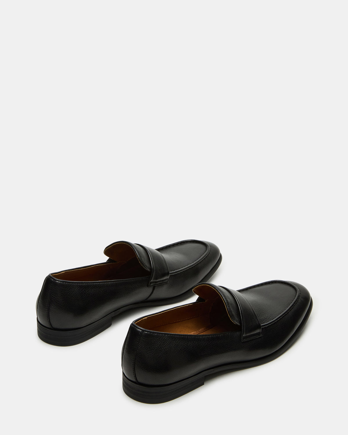 BISCUIT Black Leather Slip-On Men's Dress Loafer | Steve Madden