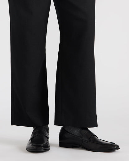 BISCUIT Black Leather Slip-On Men's Dress Loafer | Steve Madden