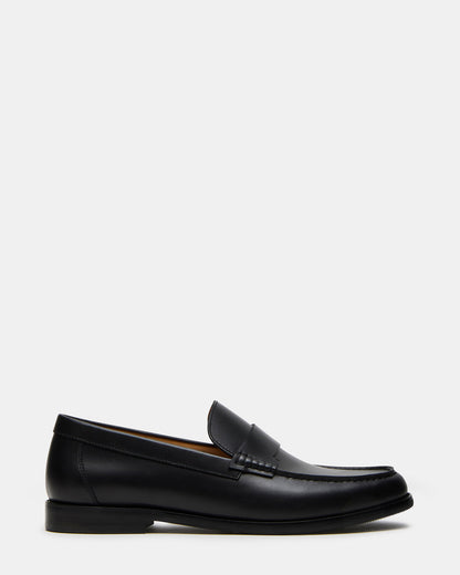 COLVER Black Leather Men's Slip-On Loafer | Steve Madden