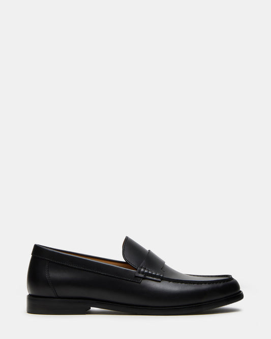 COLVER Black Leather Men's Slip-On Loafer | Steve Madden