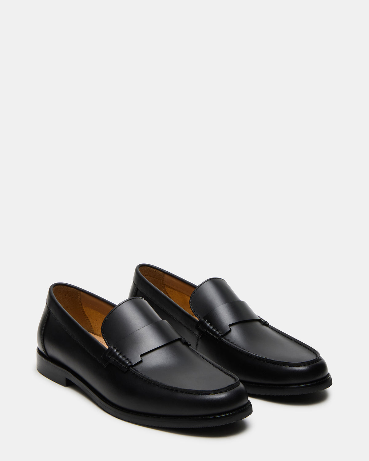 COLVER Black Leather Men's Slip-On Loafer | Steve Madden