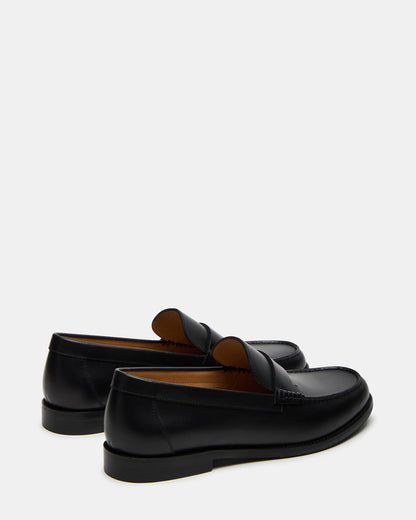 COLVER Black Leather Men's Slip-On Loafer | Steve Madden