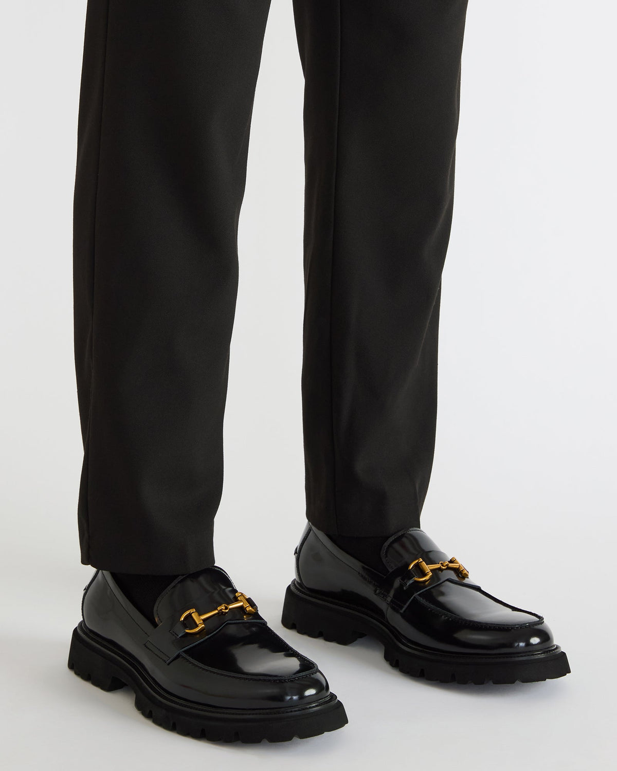 NAXOS Black Leather Slip-On Dress Men's Loafer | Steve Madden
