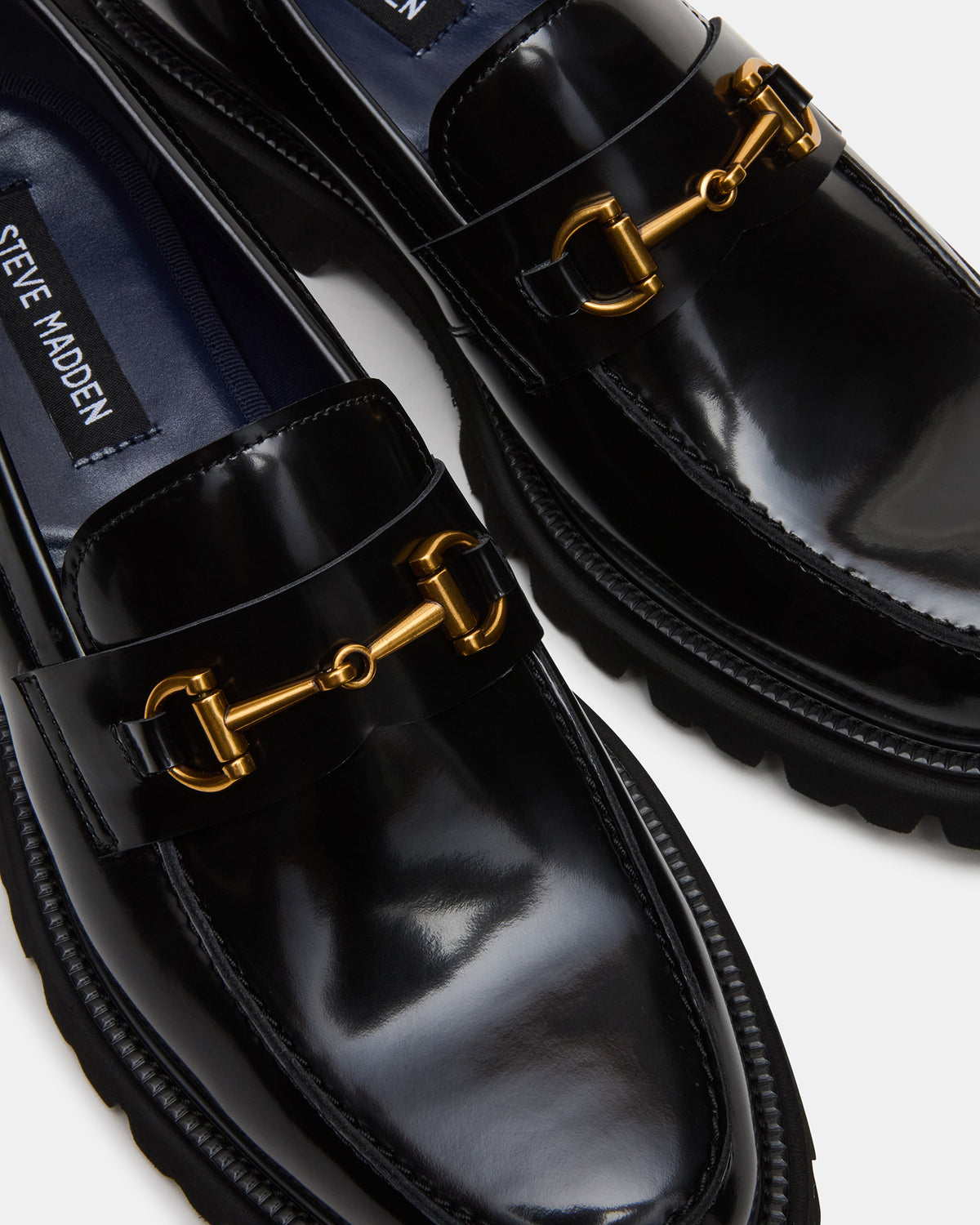 NAXOS Black Leather Slip-On Dress Men's Loafer | Steve Madden
