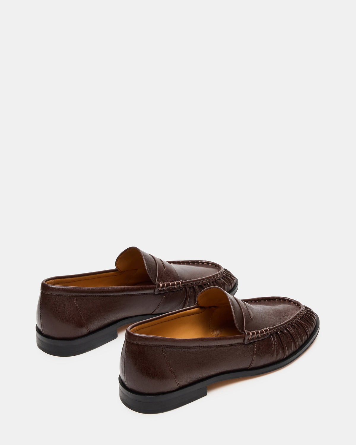 QUINCEY Brown Leather Slip-On Men's Loafer | Steve Madden