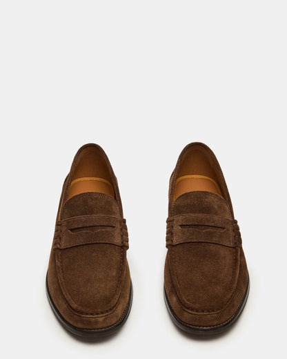 HUCKLE Dark Brown Slip-On Men's Loafer | Steve Madden