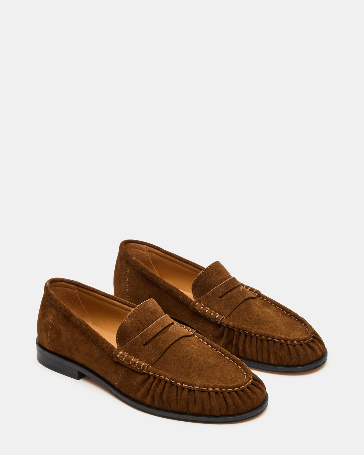 QUINCEY Chestnut Suede Slip-On Men's Loafer | Steve Madden