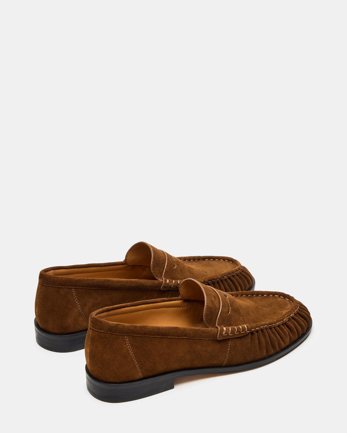 QUINCEY Chestnut Suede Slip-On Men's Loafer | Steve Madden