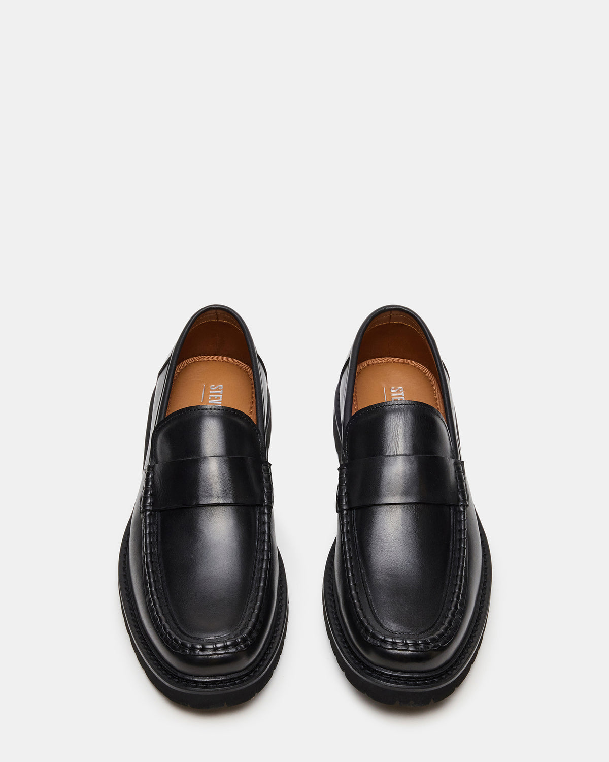 BRODIE Black Slip-On Lug Men's Loafer | Steve Madden