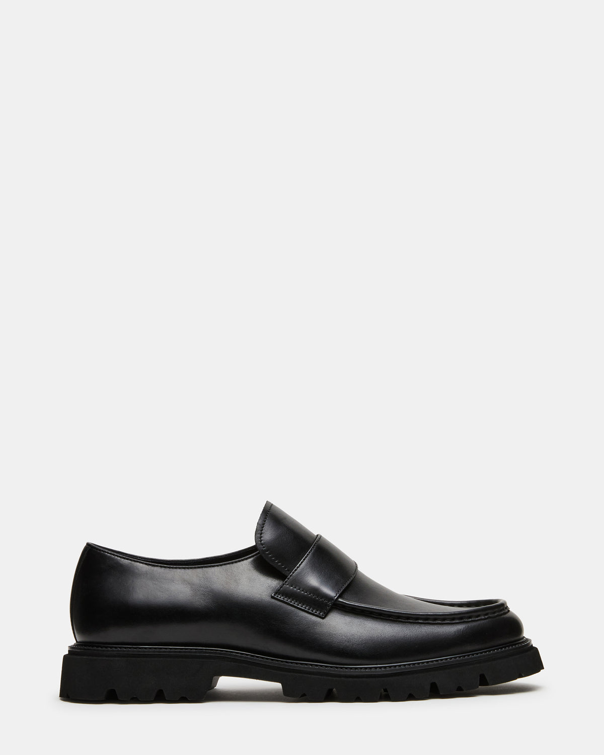RADKIN Black Leather Slip-On Dress Men's Loafer | Steve Madden