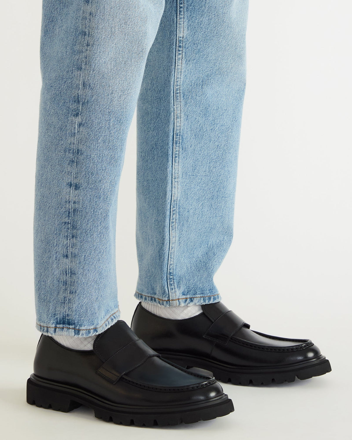RADKIN Black Leather Slip-On Dress Men's Loafer | Steve Madden