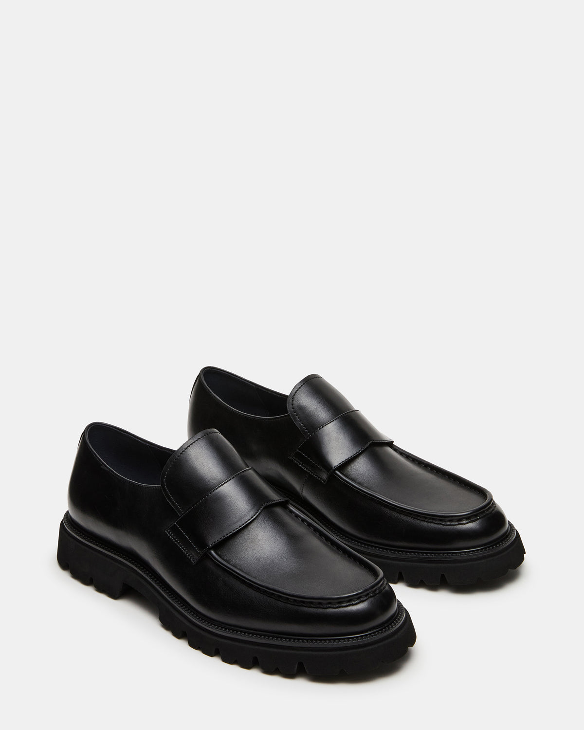 RADKIN Black Leather Slip-On Dress Men's Loafer | Steve Madden