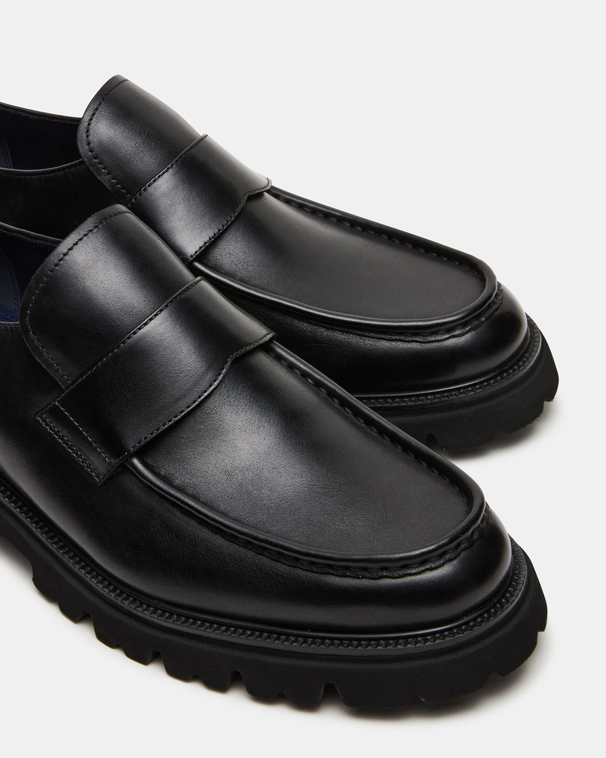 RADKIN Black Leather Slip-On Dress Men's Loafer | Steve Madden