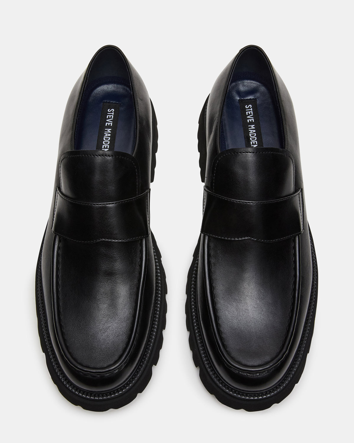 RADKIN Black Leather Slip-On Dress Men's Loafer | Steve Madden