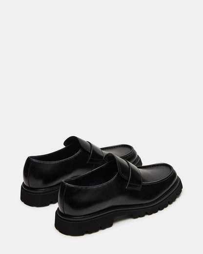 RADKIN Black Leather Slip-On Dress Men's Loafer | Steve Madden