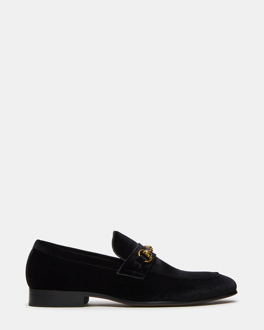 JAKIRO Black Velvet Slip-On Dress Men's Loafer | Steve Madden