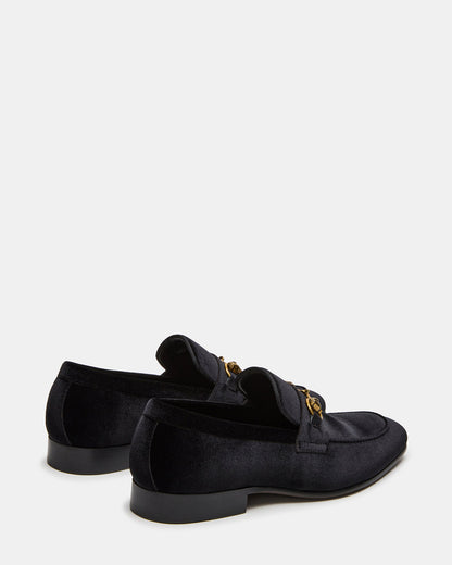 JAKIRO Black Velvet Slip-On Dress Men's Loafer | Steve Madden