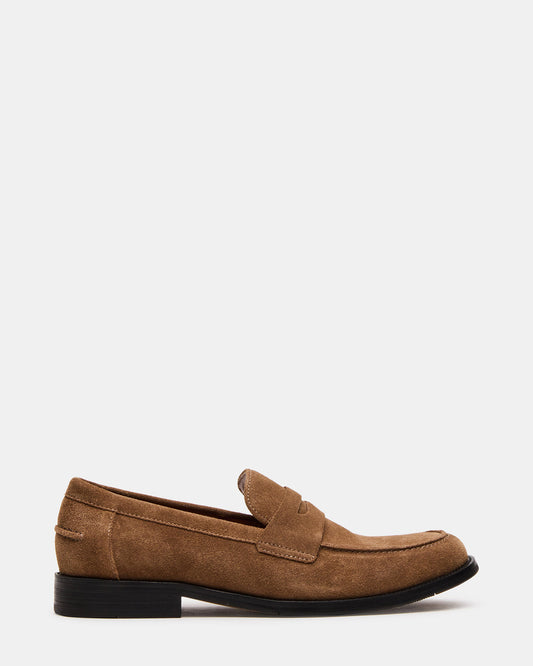 NATAN Taupe Suede Slip-On Dress Men's Loafer | Steve Madden